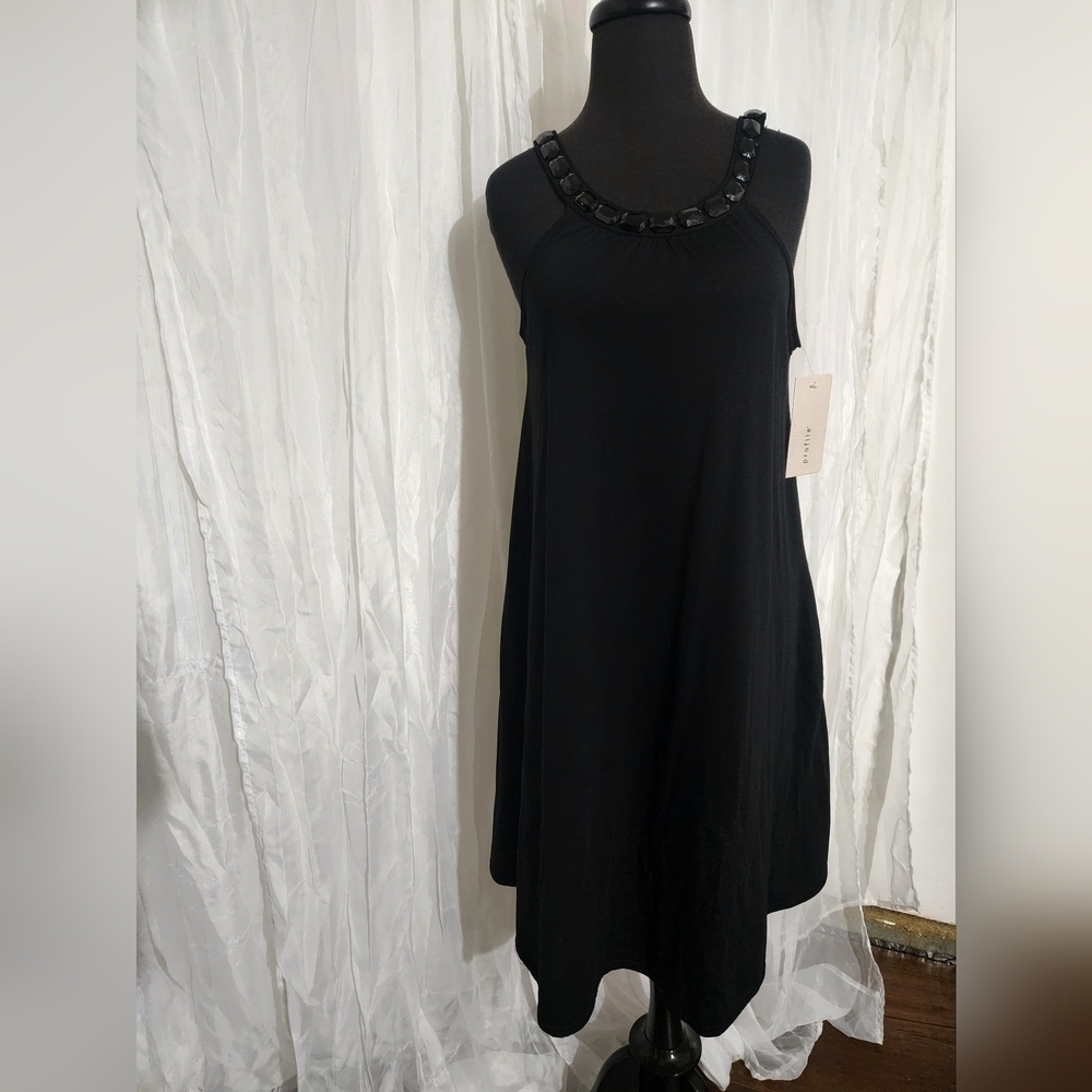 Profile black dress #067 size LARGE - Picture 2 of 10